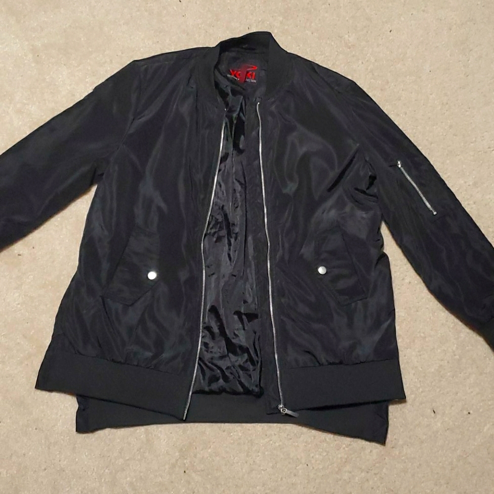 Black bomber jacket